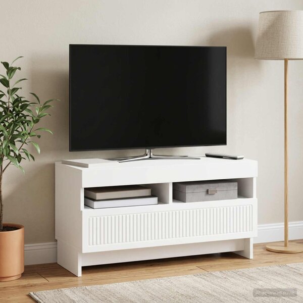 LED TV szekrény ALKMAAR 81 x 35 x 43 cm Fehér Szerelt Fa