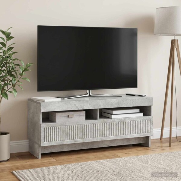LED TV szekrény EDE 100 x 35 x 43 cm Betonszürke Szerelt Fa