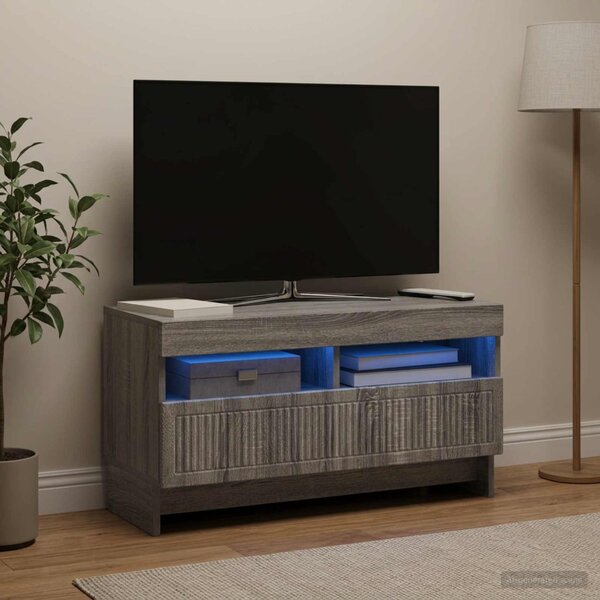 LED TV szekrény ALKMAAR 81 x 35 x 43 cm Szürke Sonoma