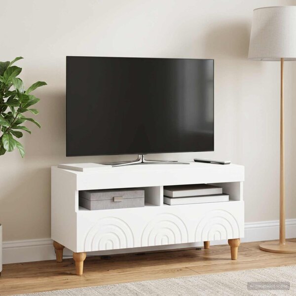 LED TV szekrény ALKMAAR 81 x 35 x 43 cm Fehér Szerelt Fa