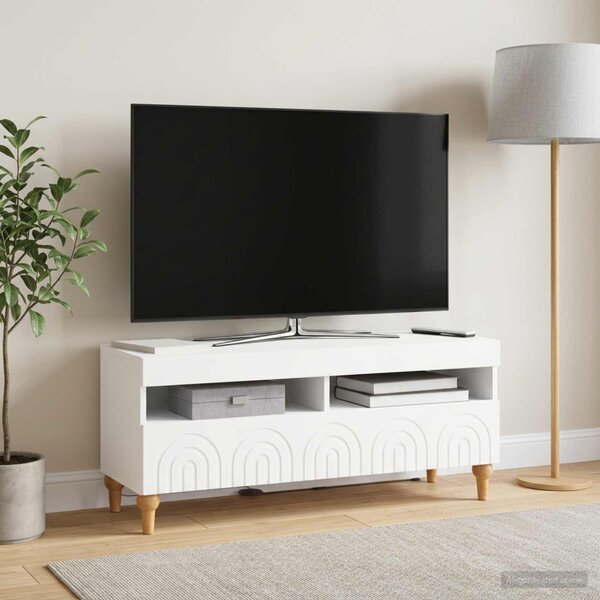 LED TV szekrény ALKMAAR 100 x 35 x 43 cm Fehér Szerelt Fa