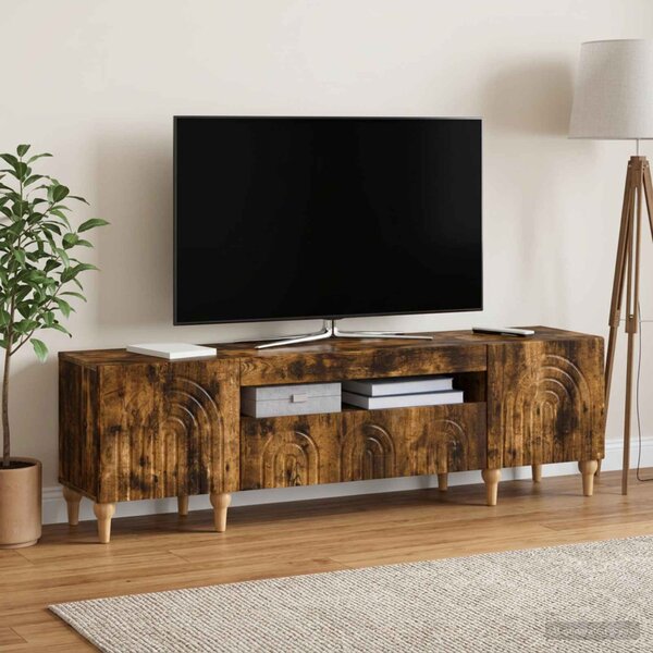 LED TV szekrény ALKMAAR 153 x 35 x 43 cm Füstös Tölgy