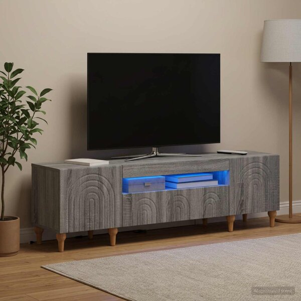 LED TV szekrény ALKMAAR 153 x 35 x 43 cm Szürke Sonoma