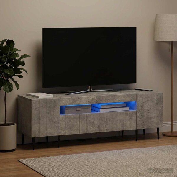 LED TV szekrény ZWOLLE 153 x 35 x 43 cm Betonszürke Szerelt Fa