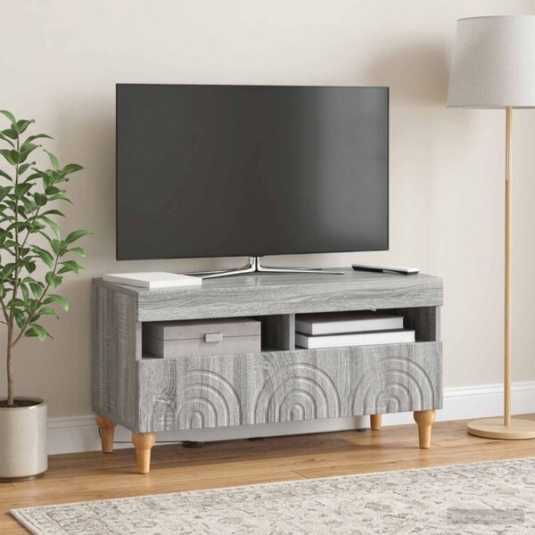 LED TV szekrény ALKMAAR 81 x 35 x 43 cm Szürke Sonoma