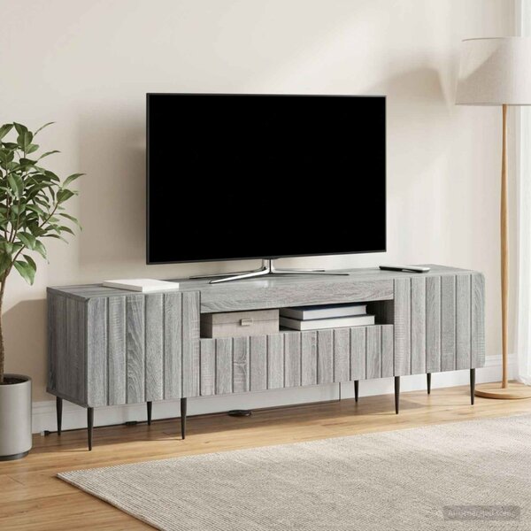 LED TV szekrény ZWOLLE 153 x 35 x 43 cm Szürke Sonoma
