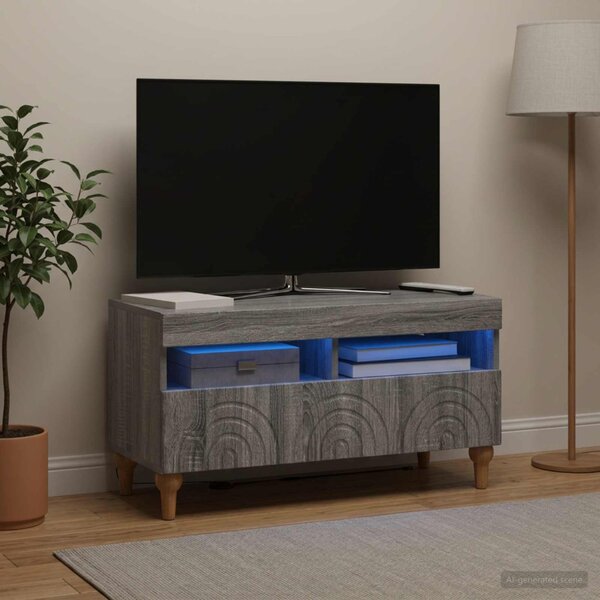 LED TV szekrény ALKMAAR 81 x 35 x 43 cm Szürke Sonoma