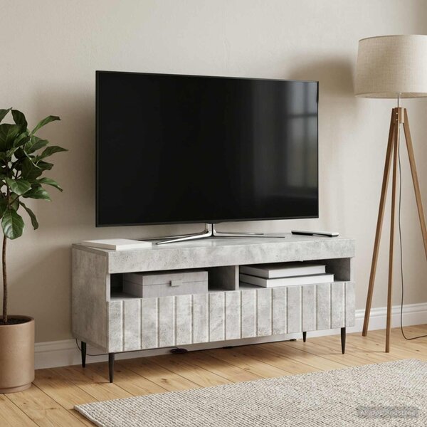 LED TV szekrény ZWOLLE 100 x 35 x 43 cm Betonszürke Szerelt Fa