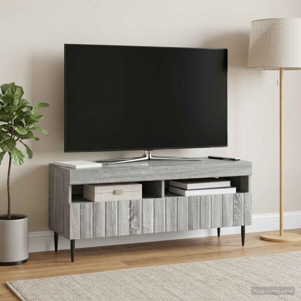 LED TV szekrény ZWOLLE 100 x 35 x 43 cm Szürke Sonoma