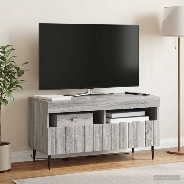 LED TV szekrény ZWOLLE 81 x 35 x 43 cm Szürke Sonoma Szerelt Fa