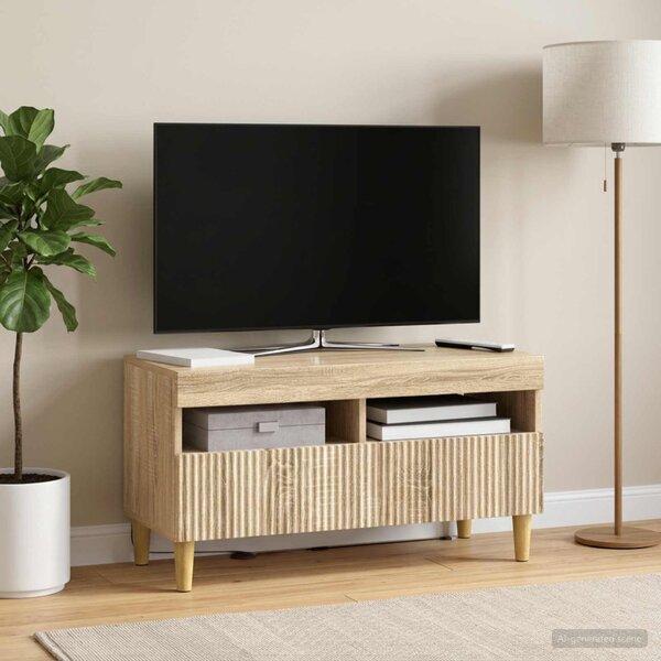 LED TV szekrény ARNHEM 81 x 35 x 43 cm Sonoma Tölgy Szerelt Fa