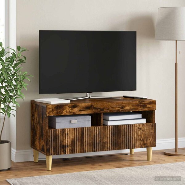 LED TV szekrény ARNHEM 81 x 35 x 43 cm Füstös Tölgy Szerelt Fa