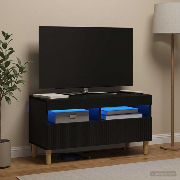 LED TV szekrény ARNHEM 81 x 35 x 43 cm Fekete Szerelt Fa