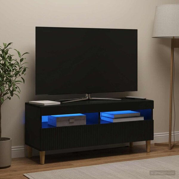 LED TV szekrény ARNHEM 100 x 35 x 43 cm Fekete Szerelt Fa