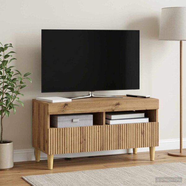 LED TV szekrény ARNHEM 81 x 35 x 43 cm Kézműves Tölgy