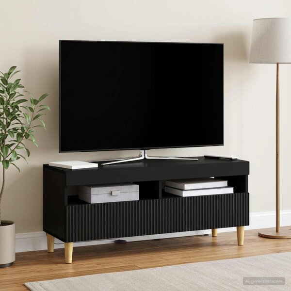 LED TV szekrény ARNHEM 100 x 35 x 43 cm Fekete Szerelt Fa