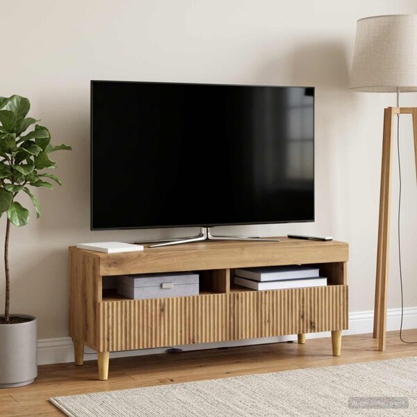 LED TV szekrény ARNHEM 100 x 35 x 43 cm Kézműves Tölgy