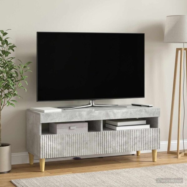 LED TV szekrény ARNHEM 100 x 35 x 43 cm Betonszürke Szerelt Fa
