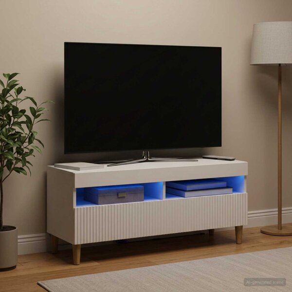 LED TV szekrény ARNHEM 100 x 35 x 43 cm Fehér Szerelt Fa