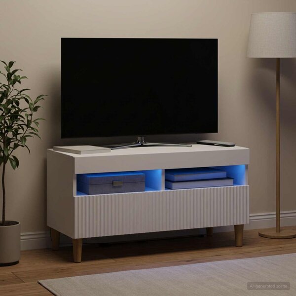 LED TV szekrény ARNHEM 81 x 35 x 43 cm Fehér Szerelt Fa