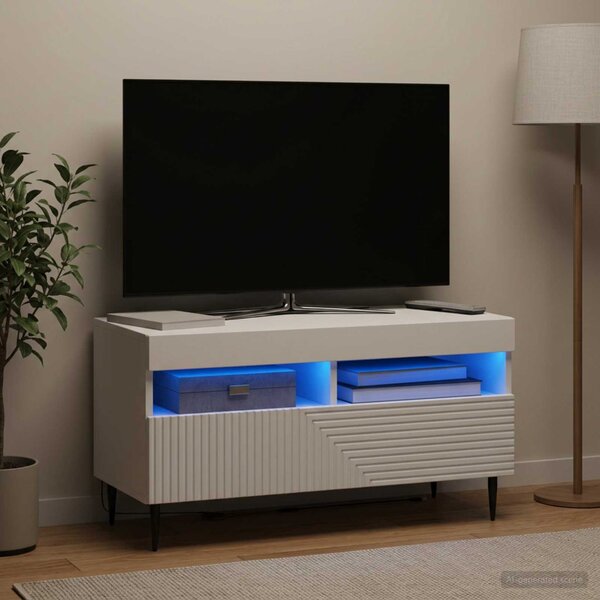 LED TV szekrény HAARLEM 81 x 35 x 43 cm Fehér Szerelt Fa