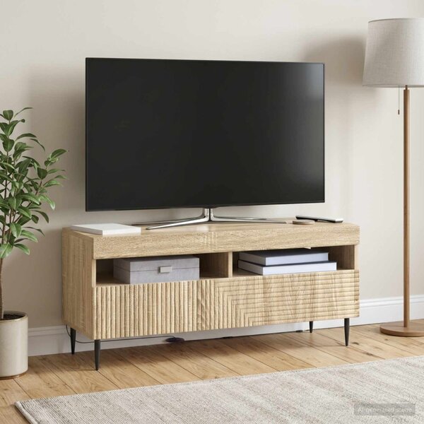 LED TV szekrény HAARLEM 100 x 35 x 43 cm Sonoma Tölgy