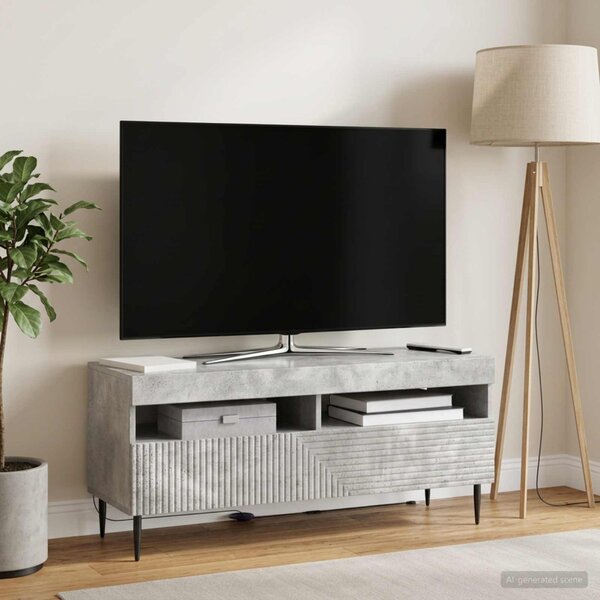 LED TV szekrény HAARLEM 100 x 35 x 43 cm Betonszürke Szerelt Fa