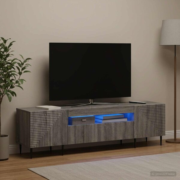 LED TV szekrény HAARLEM 153 x 35 x 43 cm Szürke Sonoma