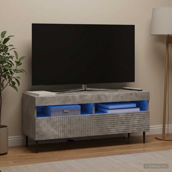 LED TV szekrény HAARLEM 100 x 35 x 43 cm Betonszürke Szerelt Fa