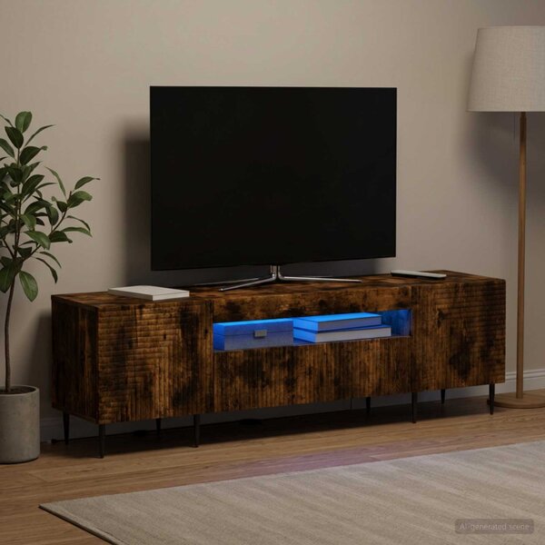 LED TV szekrény HAARLEM 153 x 35 x 43 cm Füstös Tölgy