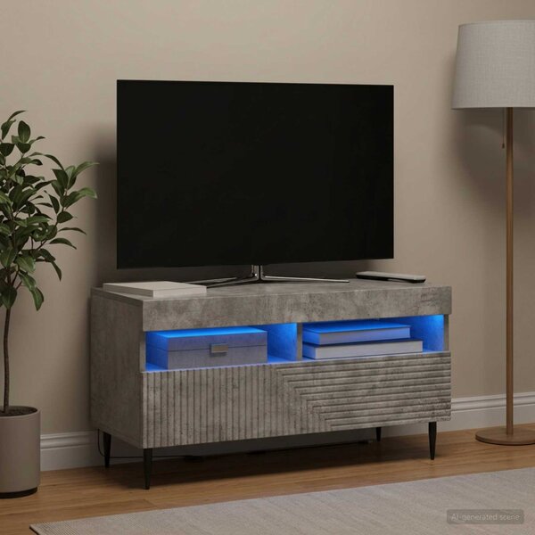 LED TV szekrény HAARLEM 81 x 35 x 43 cm Betonszürke Szerelt Fa