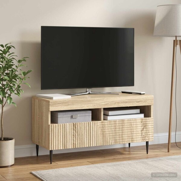 LED TV szekrény HAARLEM 81 x 35 x 43 cm Sonoma Tölgy Szerelt Fa