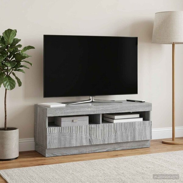 LED TV szekrény Szürke Sonoma Szerelt Fa
