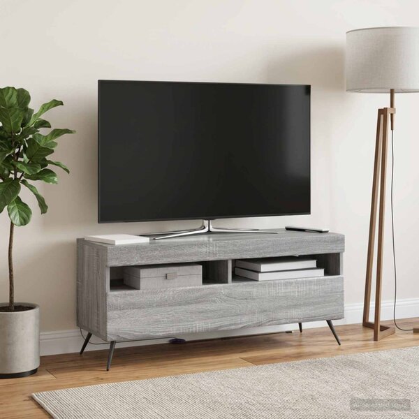 LED TV szekrény Szürke Sonoma Szerelt Fa