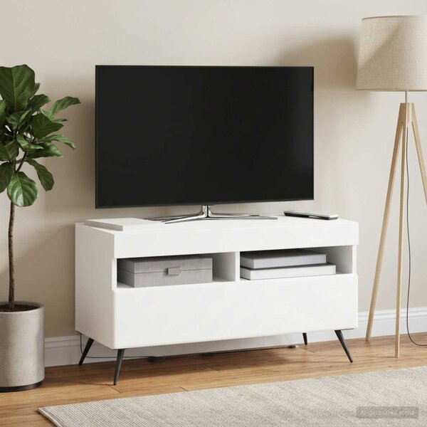 LED TV szekrény Fehér Szerelt Fa