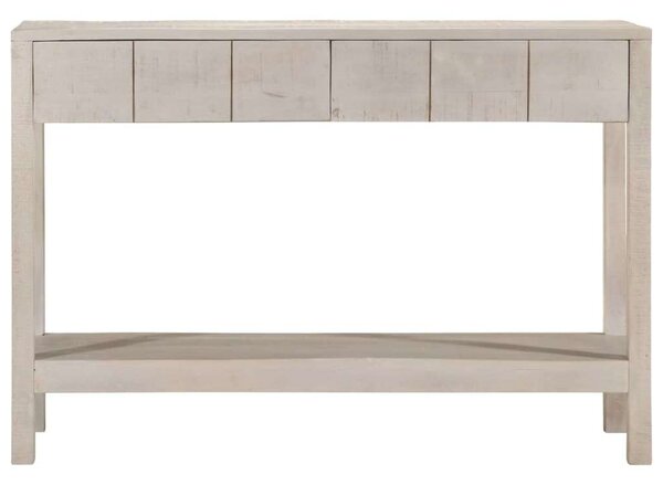 VidaXL Mangófa Tálalóasztal - Fehér - 110x35x75 cm