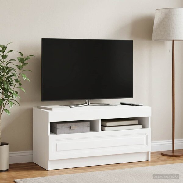 LED TV szekrény Fehér Szerelt Fa
