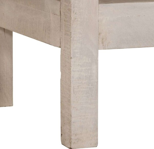 VidaXL Mangófa Tálalóasztal - Fehér - 110x35x75 cm
