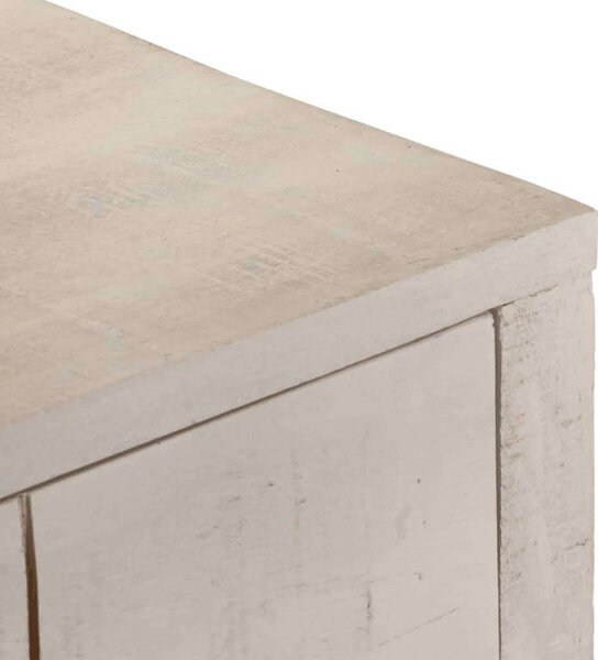 VidaXL Mangófa Tálalóasztal - Fehér - 110x35x75 cm