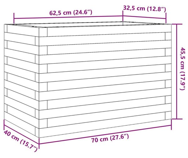 VidaXL Fa Virágláda - 70x40x45,5 cm