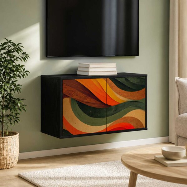 Falsítható TV Szekrény BONN 69 x 33 x 40 cm Fekete Tölgy