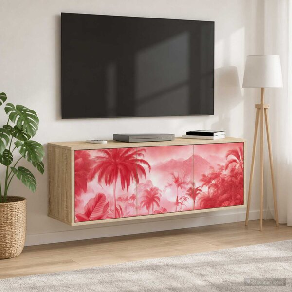 Falsítható TV Szekrény AACHEN 102 x 33 x 40 cm Sonoma Tölgy