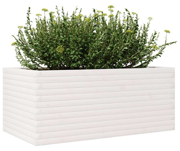 VidaXL Virágláda - Fenyőfa - Fehér - 110x60x45,5cm