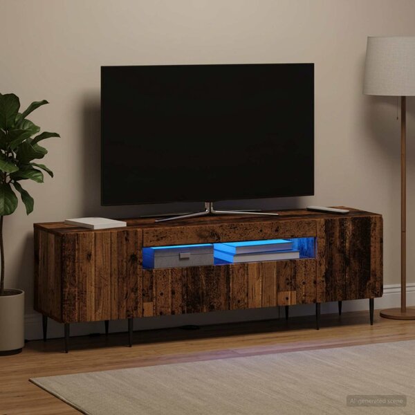 LED TV szekrény ZWOLLE 153 x 35 x 43 cm Antik Fa Szerelt Fa