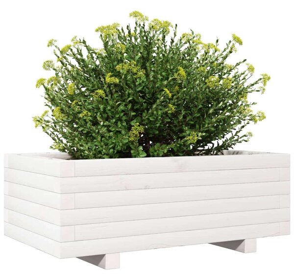 VidaXL Virágláda - Fehér Fenyőfa - 70x40x26,5 cm