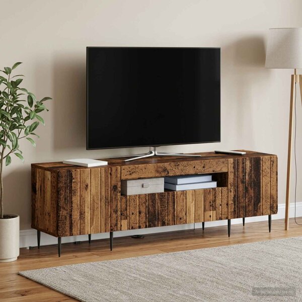 LED TV szekrény ZWOLLE 153 x 35 x 43 cm Antik Fa Szerelt Fa