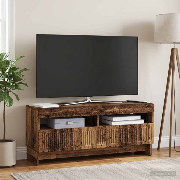 LED TV szekrény EDE 100 x 35 x 43 cm Antik Fa Szerelt Fa