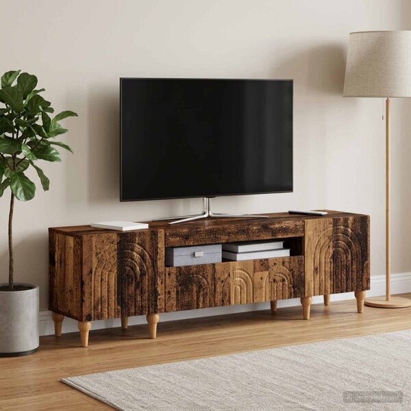 LED TV szekrény ALKMAAR 153 x 35 x 43 cm Antik Fa Szerelt Fa