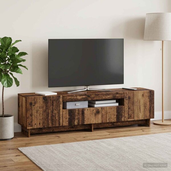 LED TV szekrény EDE 153 x 35 x 43 cm Antik Fa Szerelt Fa