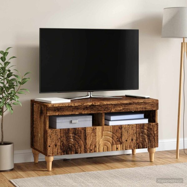 LED TV szekrény ALKMAAR 81 x 35 x 43 cm Antik Fa Szerelt Fa
